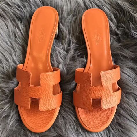 hermes orange sandals.